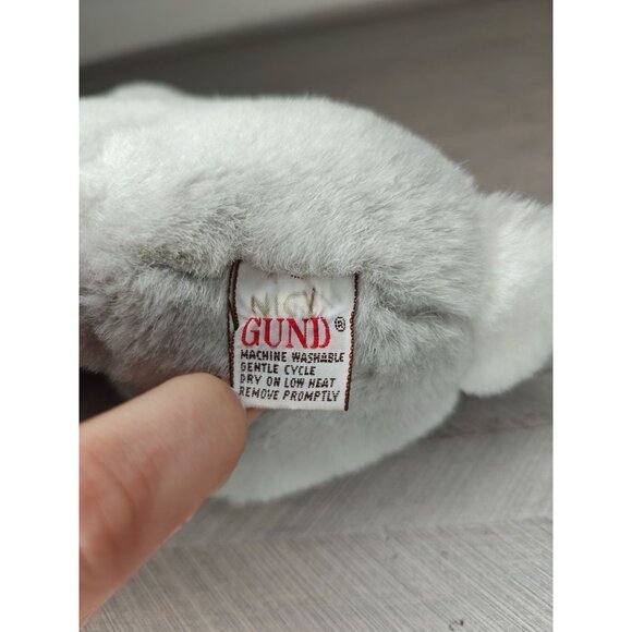 Vintage Gund 1988 Plush Grey Bunny Rabbit Stuffed Animal Toy Korea - Picture 7 of 9